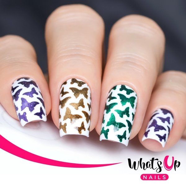 Butterflies Stencils, 2 ark, (24 stk) Whats Up Nails