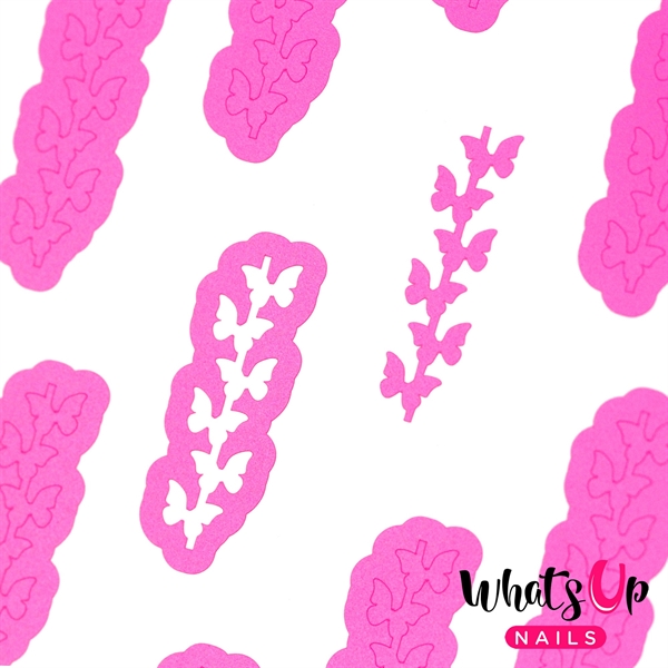 Butterfly Chain Stencils, 2 ark, (36 stk) Whats Up Nails