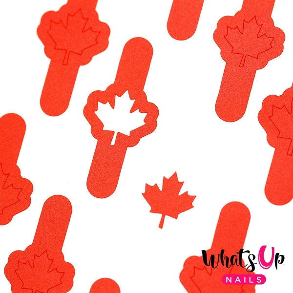Canadian Flag Stencils, 2 ark, (40 stk) Whats Up Nails