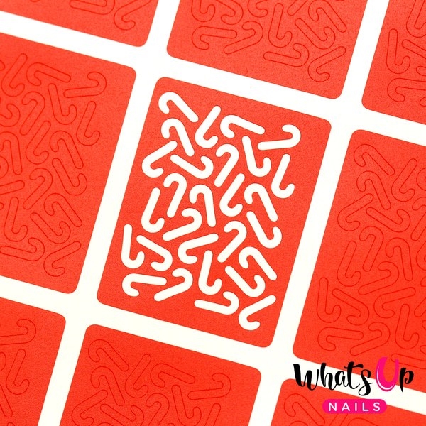 Candy Canes Stencils, 2 ark, (24 stk) Whats Up Nails