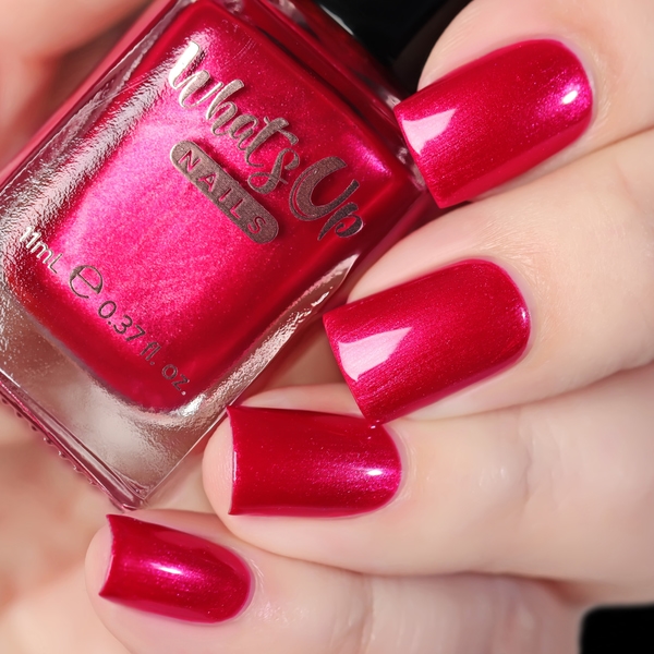 WNP018 Cherry-bration, Frosted Tip, Whats Up Nails