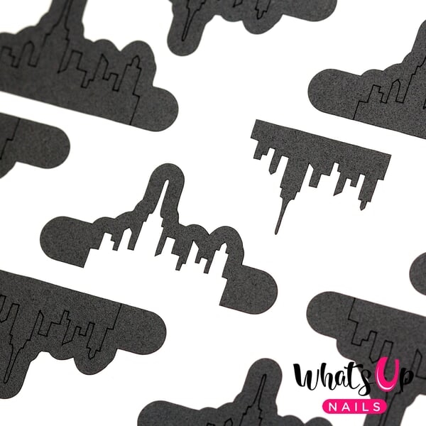 City Stencils, 2 ark, (40 stk) Whats Up Nails