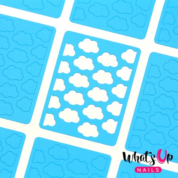 Clouds Stencils, 2 ark, (24 stk) Whats Up Nails