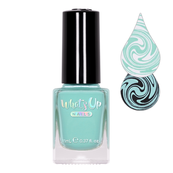 Commit Mint Problems, Pastel mint stamping neglelak, Whats Up Nails