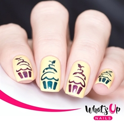 Cupcake Stencils, 2 ark, (40 stk) Whats Up Nails