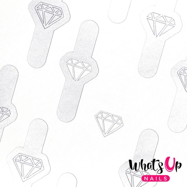 Diamond Gemstone Stencils, 2 ark, (40 stk) Whats Up Nails