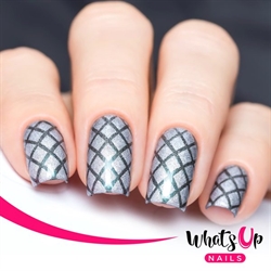 Diamond Pattern Stencils, 2 ark, (24 stk) Whats Up Nails