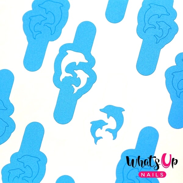 Dolphins Stencils, 2 ark, (40 stk) Whats Up Nails