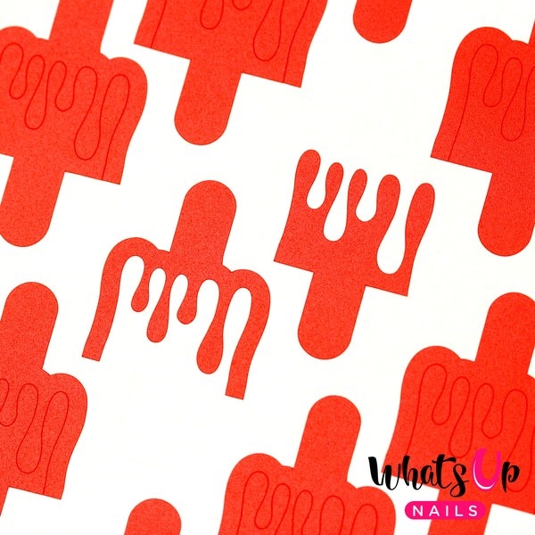 Dripping Stencils, 2 ark, (72 stk) Whats Up Nails