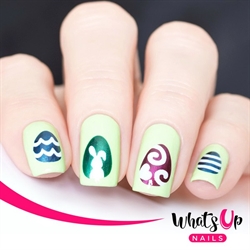 Egg-stra Special Stencils, 2 ark, (40 stk) Whats Up Nails
