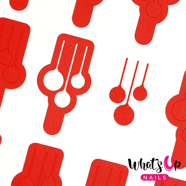 Festive Globes Stencils, 2 ark, (32 stk) Whats Up Nails