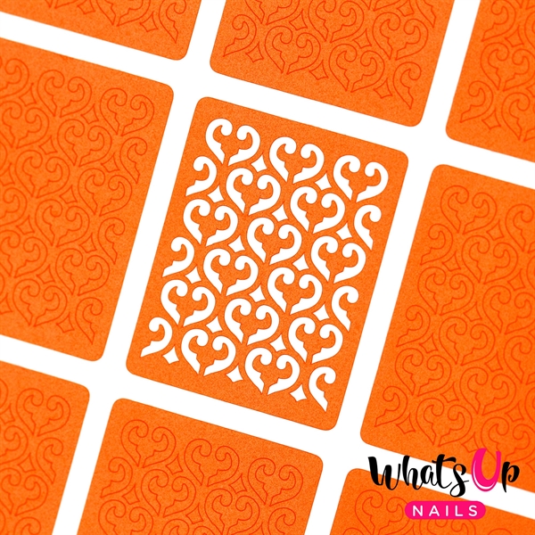 Fleur De Heart Stencils, 2 ark, (24 stk) Whats Up Nails
