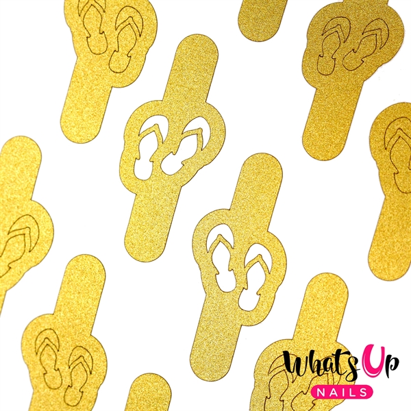 Flip Flops Stencils, 2 ark, (40 stk) Whats Up Nails