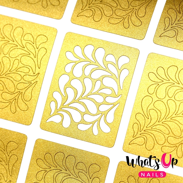 Floral Splash Stencils, 2 ark, (24 stk) Whats Up Nails