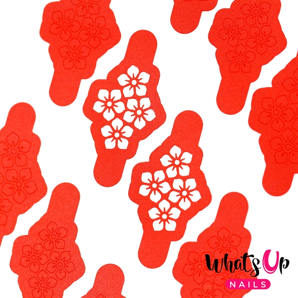 Florets Stencils, 2 ark, (40 stk) Whats Up Nails