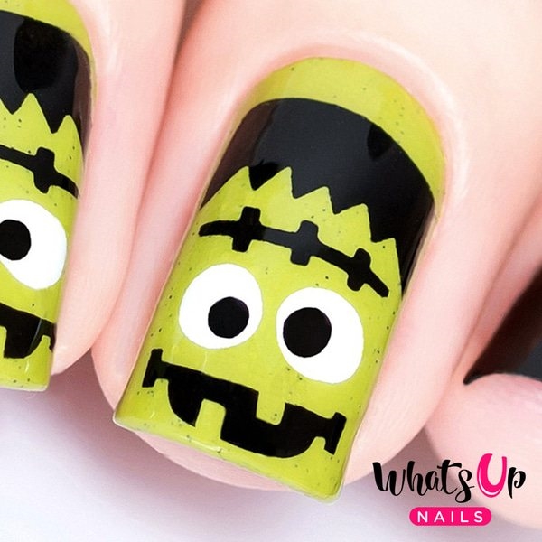 Frankensteinâs Monster Stencils, 2 ark, (30 stk) Whats Up Nails