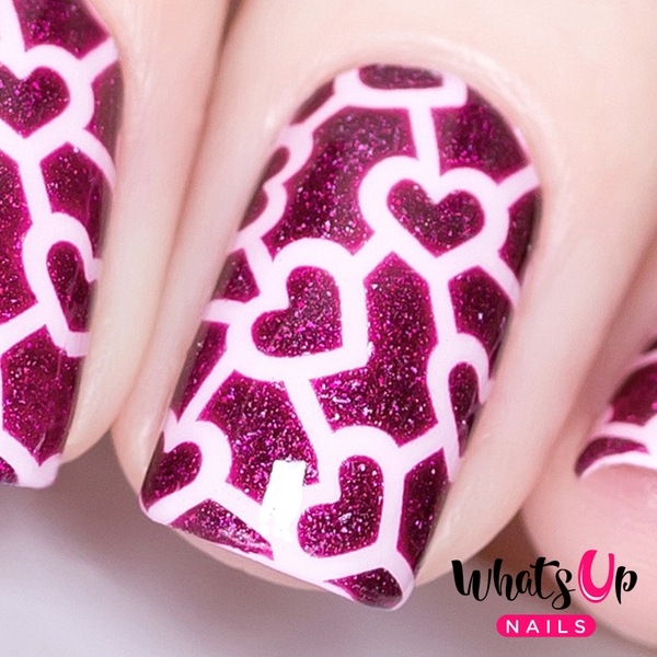 Heart Network Stencils, 2 ark, (24 stk) Whats Up Nails