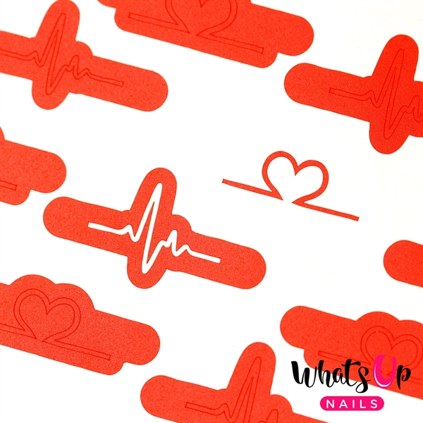 Heartbeat Stencils, 2 ark, (40 stk) Whats Up Nails