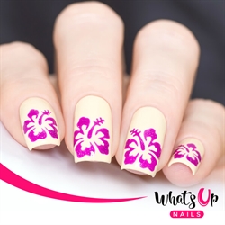 Hibiscus Stencils, 2 ark, (40 stk) Whats Up Nails