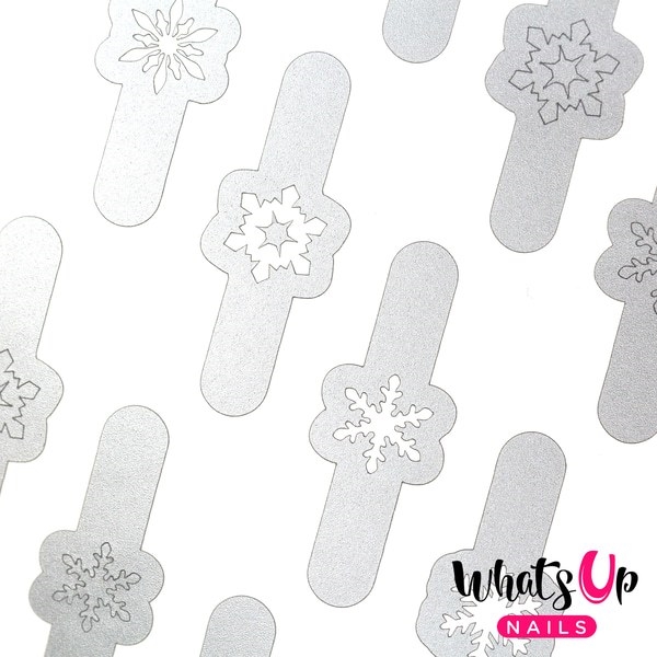 Jolly Snowflakes Stencils, Silver, 2 ark, (40 stk) Whats Up Nails