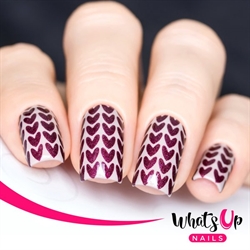 Knitting Stitches Stencils, 2 ark, (24 stk) Whats Up Nails