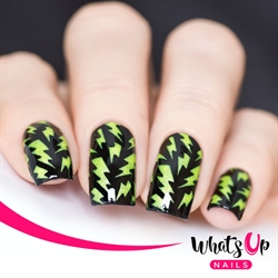 Lightning Bolts Stencils, 2 ark, (24 stk) Whats Up Nails