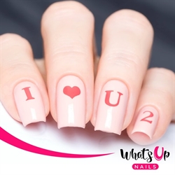 Love Letters Stencils, 2 ark, (40 stk) Whats Up Nails