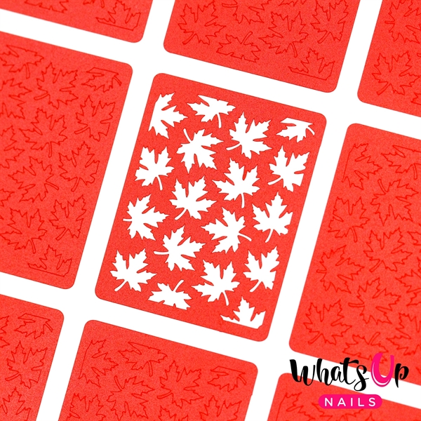 Maple Leaves Stencils, 2 ark, (24 stk) Whats Up Nails