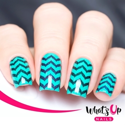 Marbled Zig Zag Stencils, 2 ark, (24 stk) Whats Up Nails