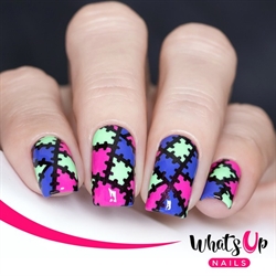 Monster Blanket Stencils, 2 ark, (24 stk) Whats Up Nails