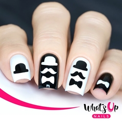 Movember Stencils, 2 ark, (40 stk) Whats Up Nails