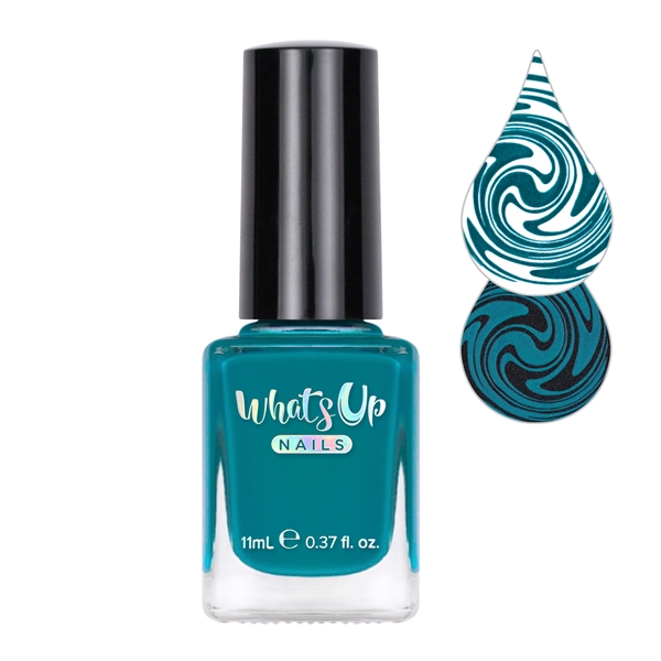 Not a Big Teal, Blågrøn stamping neglelak, Whats Up Nails