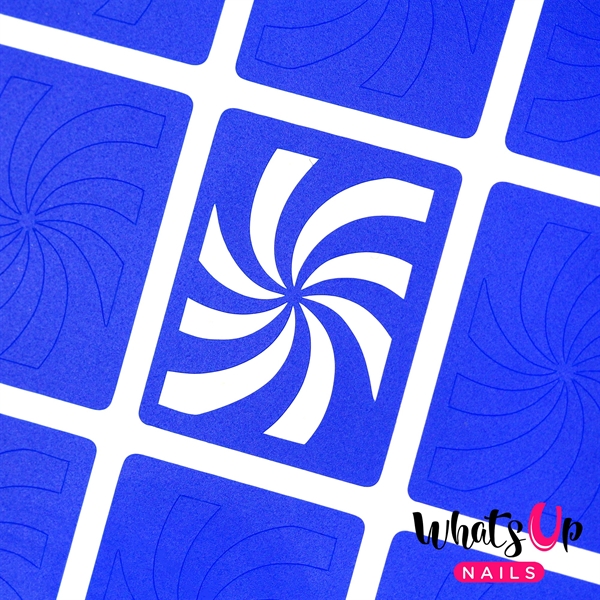 Peppermint Candy Stencils, 2 ark, (24 stk) Whats Up Nails
