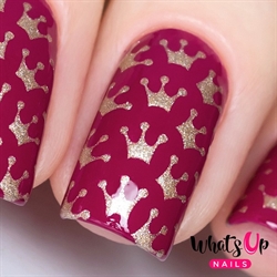 Princess Crowns Stencils, 2 ark, (24 stk) Whats Up Nails