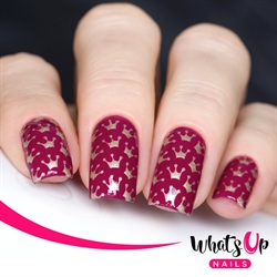 Princess Crowns Stencils, 2 ark, (24 stk) Whats Up Nails