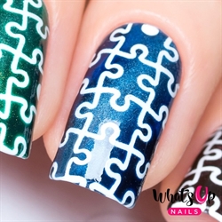 Puzzle Stencils, 2 ark, (24 stk) Whats Up Nails