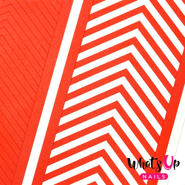 Regular Chevron Tape, 2 ark, (180 stk) Whats Up Nails