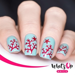 Sea Star and Coral Stencils, 2 ark, (40 stk) Whats Up Nails