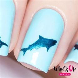 Shark Stencils, 2 ark, (40 stk) Whats Up Nails