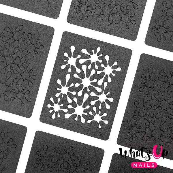 Splatters Stencils, 2 ark, (24 stk) Whats Up Nails