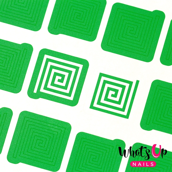Square Spiral Tape, 2 ark, (96 stk) Whats Up Nails