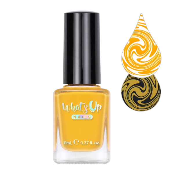 Squished Squash Soup, Gul stamping neglelak, Whats Up Nails