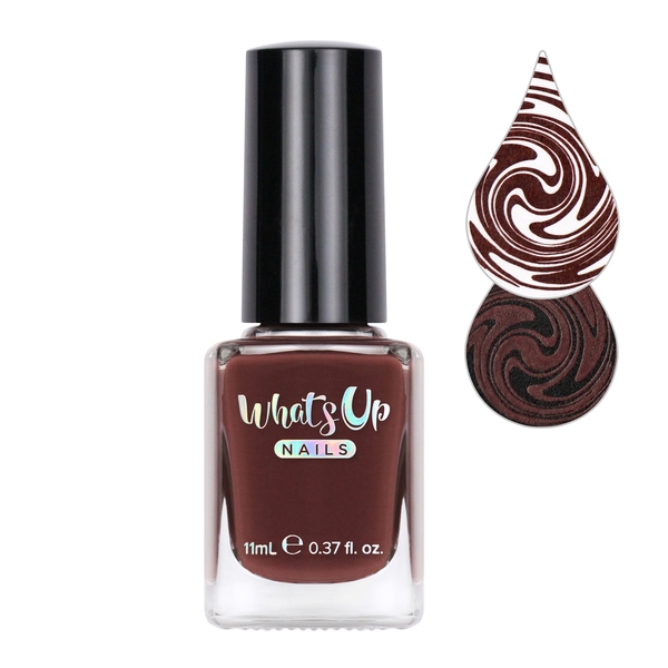 Sundae Topping, Brun stamping neglelak, Whats Up Nails