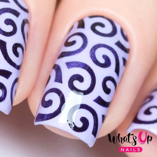 Swirls Pattern Stencils, 2 ark, (24 stk) Whats Up Nails