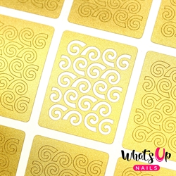 Swirls Pattern Stencils, 2 ark, (24 stk) Whats Up Nails