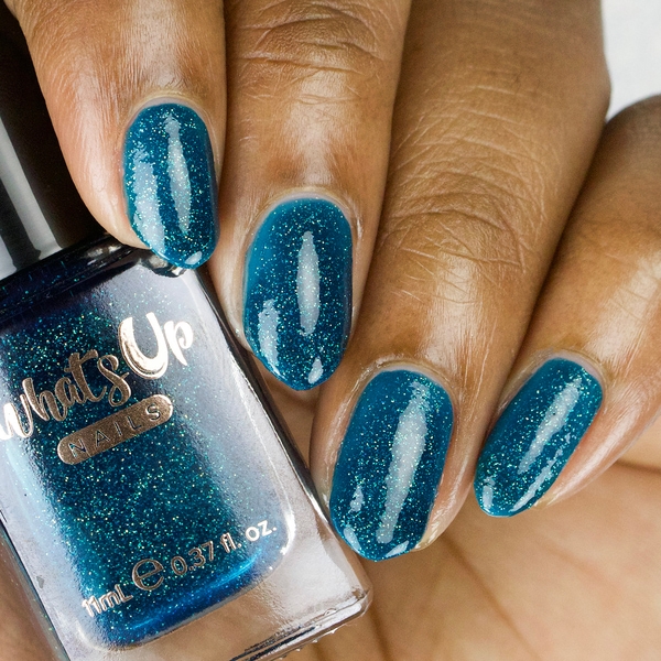 Teal Good Moment, Frosted Tip, Whats Up Nails