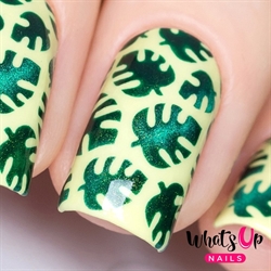 Tropical Leaves Stencils, 2 ark, (24 stk) Whats Up Nails