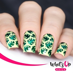 Tropical Leaves Stencils, 2 ark, (24 stk) Whats Up Nails