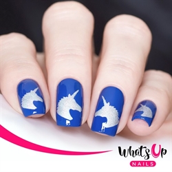 Unicorn Head Stencils, 2 ark, (40 stk) Whats Up Nails