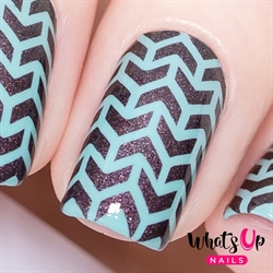 V-Pattern Stencils, 2 ark, (24 stk) Whats Up Nails